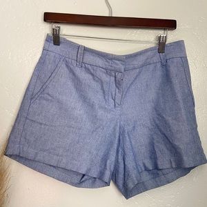 Womens Light Blue Flat Front Shorts Casual Summer